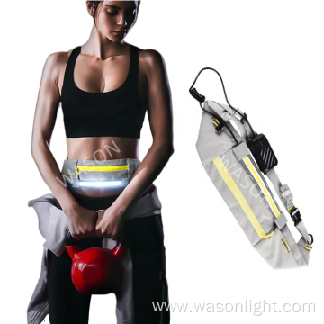 New Waterproof TYPE-C Rechargeable Running Led Waist Bag Pack Outdoor Sports Belt Bag Night Warning Visible Fanny Pack Light